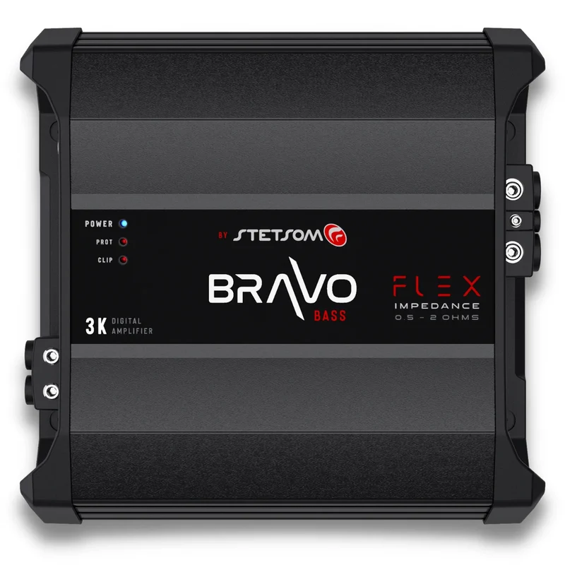 Stetsom BRAVO FULL FLEX 3K – Amplificateur Mono Classe D 3150 WRMS 0,5 à 2 Ohm