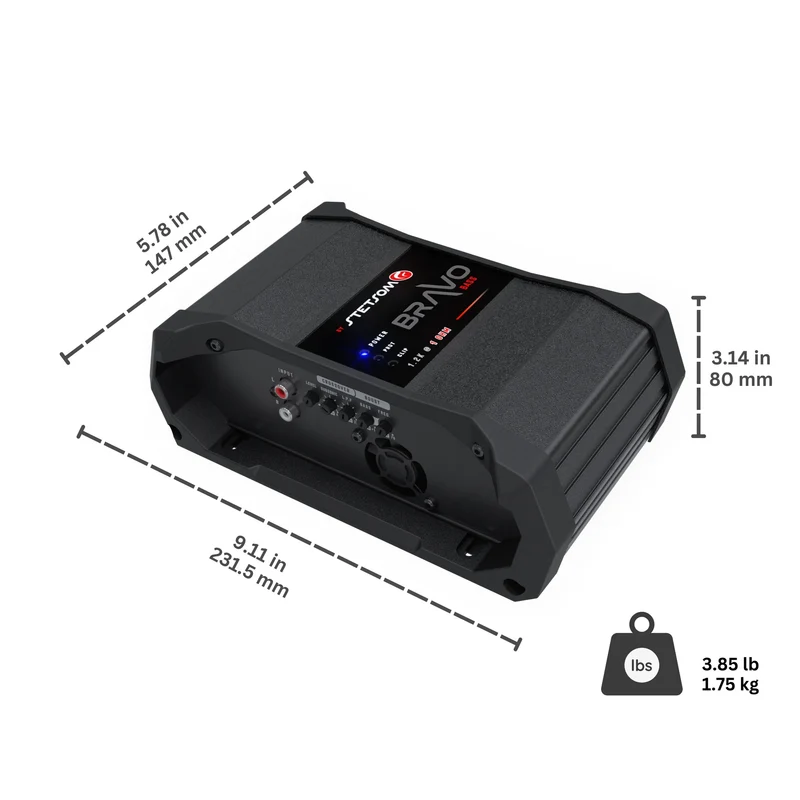 Stetsom BRAVO BASS 1.2K – Amplificateur Mono Classe D 1200 WRMS 1 Ohm