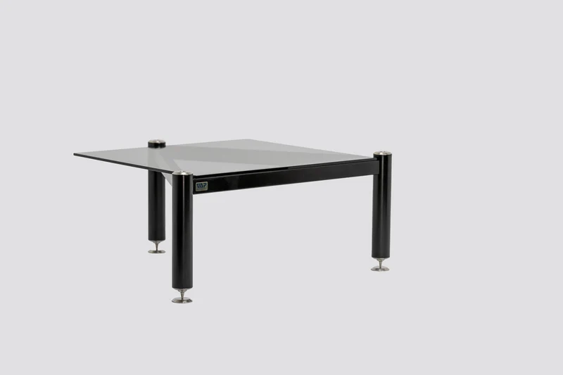 Dual-Shelf AV Rack VAP S2 – Stainless Steel & Glass