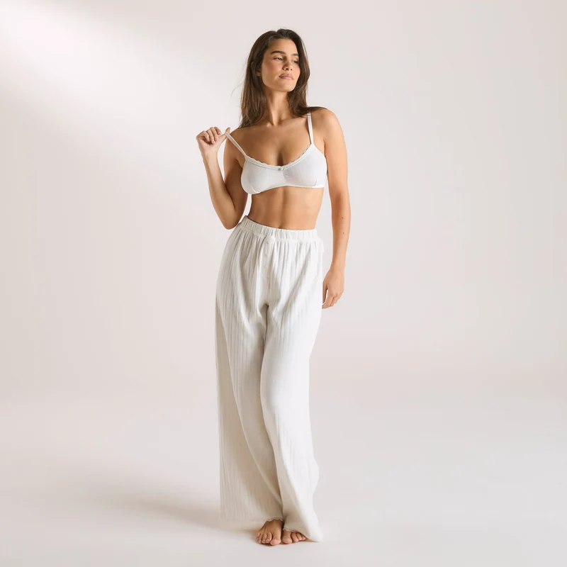 Brassière en Pointelle - Crème