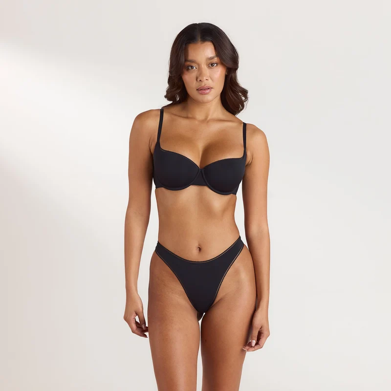 Soutien-gorge Comfort Balconette - Noir