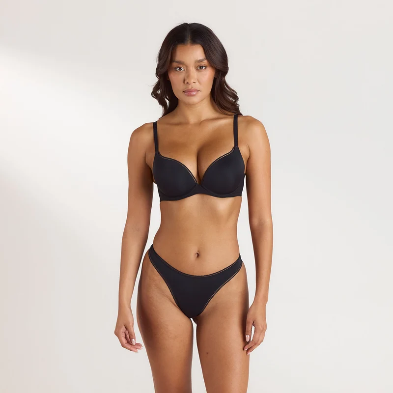 Soutien-gorge Comfort Push-Up Haut - Noir