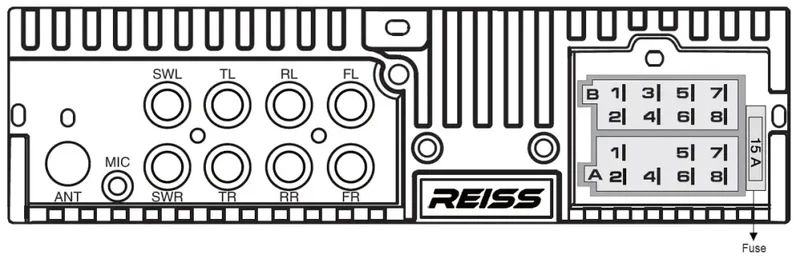 Reiss RS-MX81DSP - Autoradio DSP 8 Canaux - 4x51W RMS + 4 x16W RMS