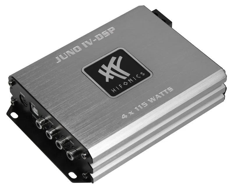 HiFonics JUNO IV-DSP – ISO Amplificateur 4 canaux 460W RMS DSP 6 canaux Bluetooth Classe D