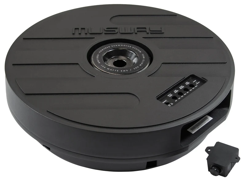 Musway MW1100A – Caisson de basses actif 28 cm 150W RMS roue de secours