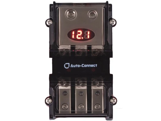 Porte-fusible avec voltmètre et espace pour 3 mini-fusibles ANL