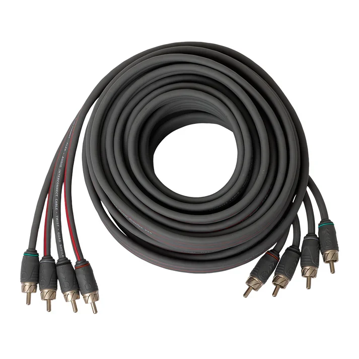 Câble RCA à quadruple blindage 4 canaux, 5,5 m