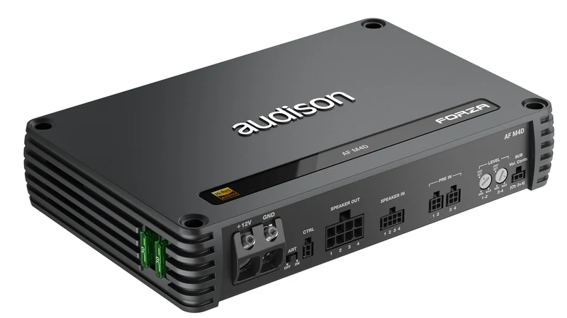 Amplificateur Audison AF M4D - 4 Canaux - 1040W - Classe D - Hi-Res Audio - 4 x 260W @ 2Ω - Fully Bridgeable