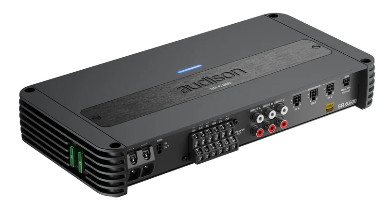 Amplificateur Audison SR 6.600 - 6 Canaux - 1120W - Classe D - Hi-Res Audio - 4 x 140W + 2 x 185W @ 2Ω