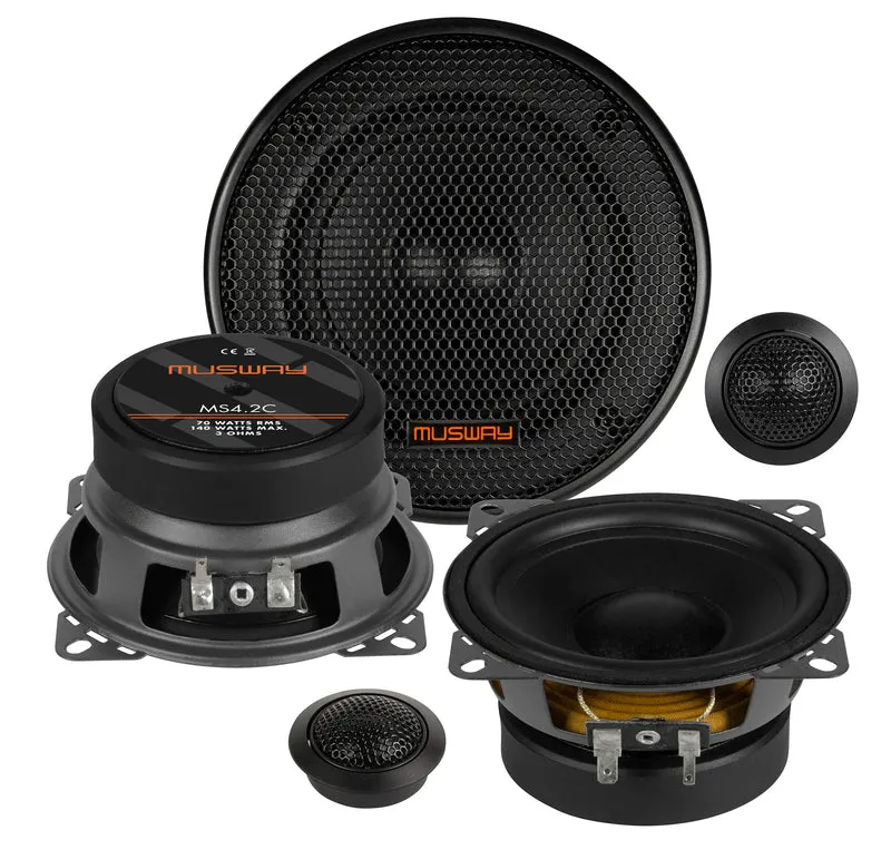 Musway MS4.2C - Kit 2 Voies Séparé 4" 70W RMS 3 Ohms