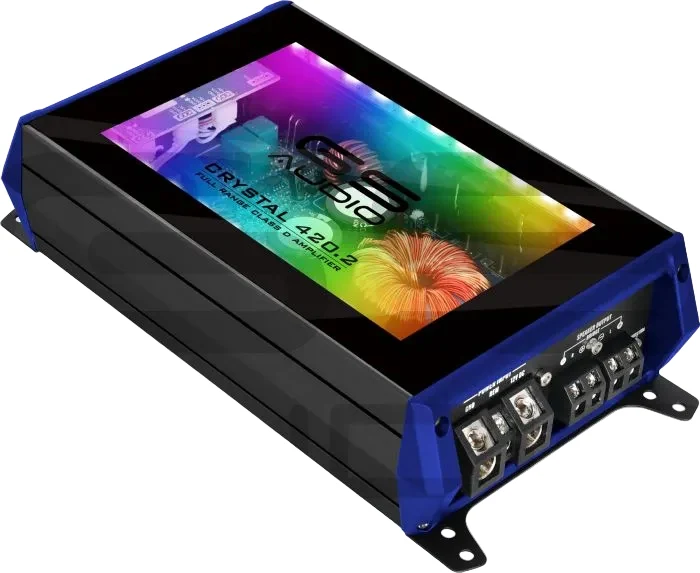 GS Audio Amplificateur 2 Canaux Full-Range 2×420 W RMS @2 Ω – Série Crystal