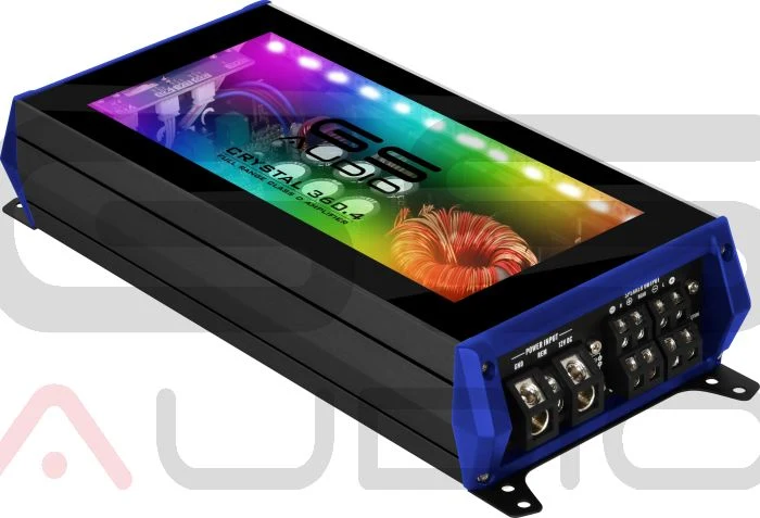 GS Audio Amplificateur 4 canaux Full-Range 4×360 W RMS @2 Ω – Série Crystal