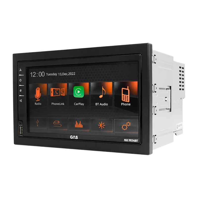 GAS Audio MAX MV240-BT – Autoradio 2-DIN 6,75" tactile, Bluetooth & CarPlay