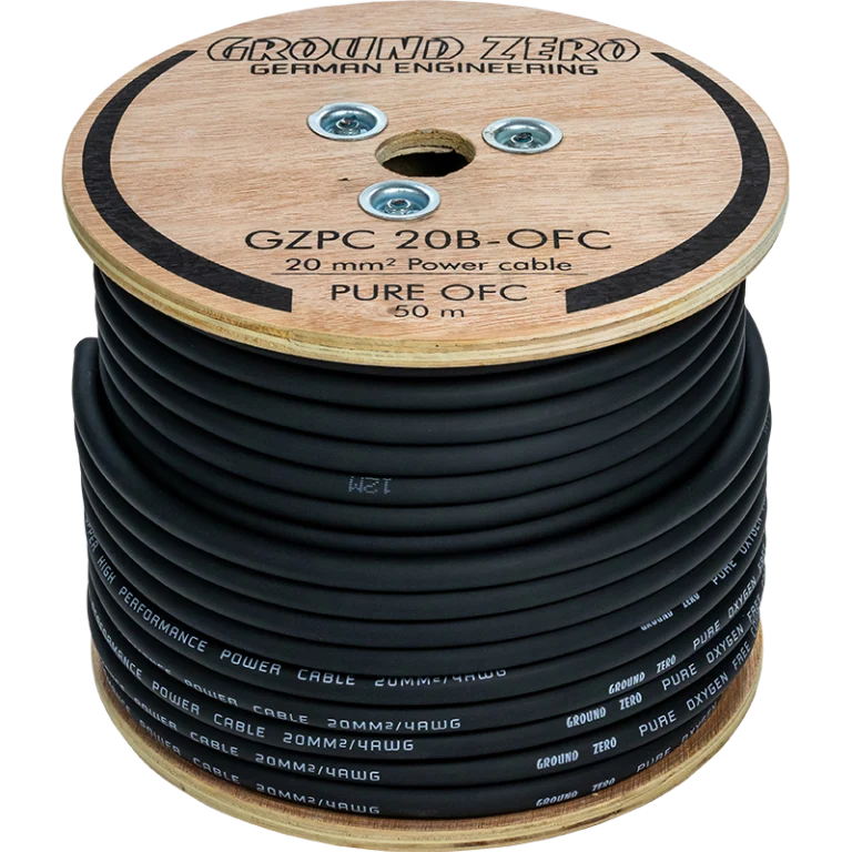 Câble d'alimentation OFC 20 mm² – noir GZPC 20B-OFC
