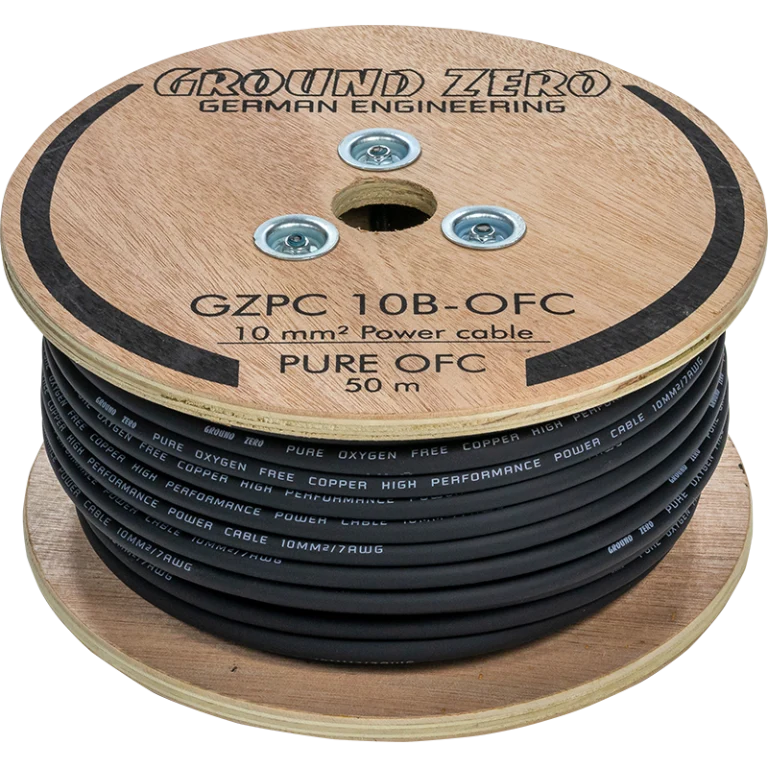 Câble d'alimentation OFC 10 mm² – noir GZPC 10B-OFC