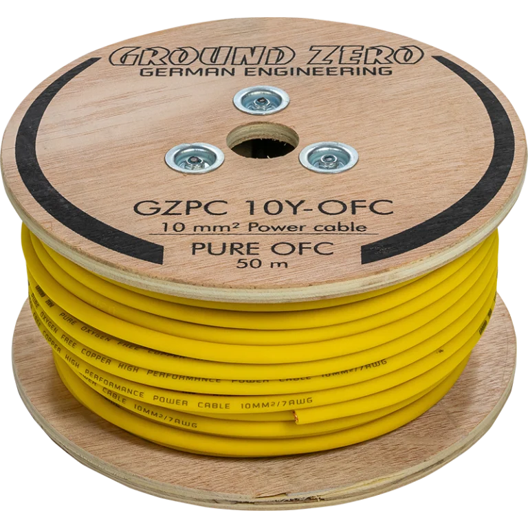 Câble d'alimentation OFC 10 mm² – jaune GZPC 10Y-OFC