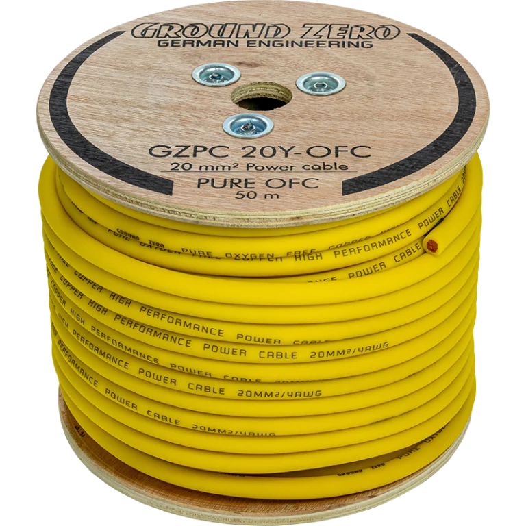 Câble d'alimentation OFC 20 mm² – jaune GZPC 20Y-OFC