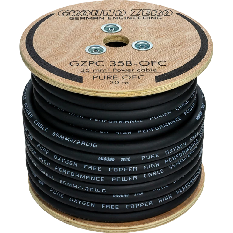Câble d'alimentation OFC 35 mm² – noir GZPC 35B-OFC