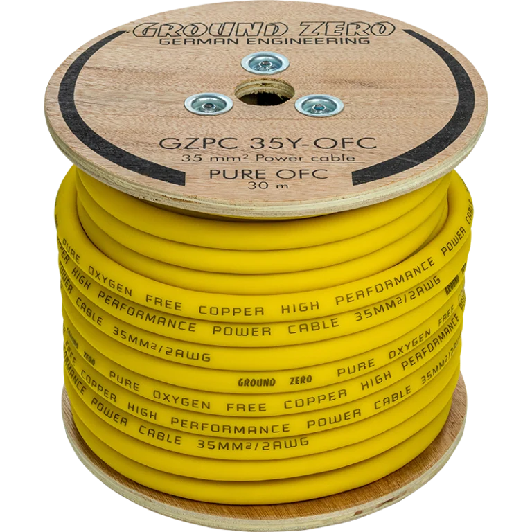 Câble d'alimentation OFC 35 mm² – jaune GZPC 35Y-OFC