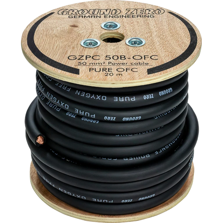 Câble d'alimentation OFC 50 mm² – noir GZPC 50B-OFC