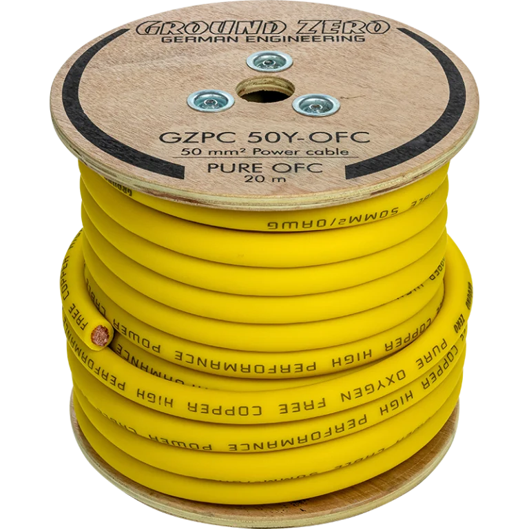 Câble d'alimentation OFC 50 mm² – jaune GZPC 50Y-OFC
