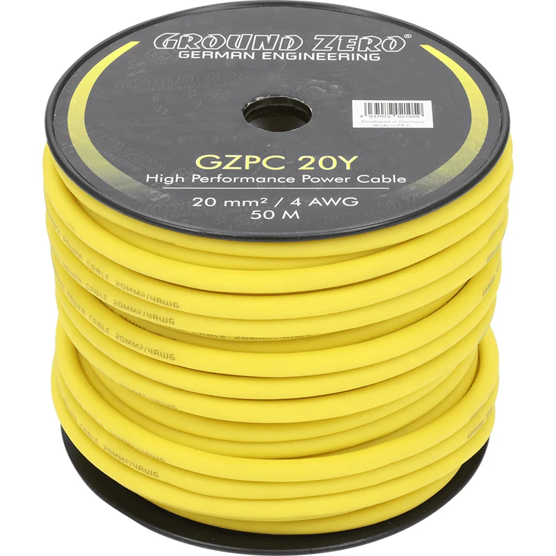 20mm² Powerkabel Gelb CCA