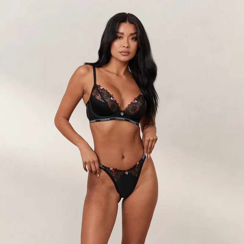 Zalia Plunge Soutien-Gorge - Noir