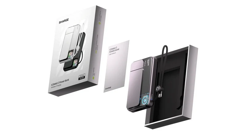 Sharge IceMag 3 Magnetic Power Bank 10000mAh (Black)