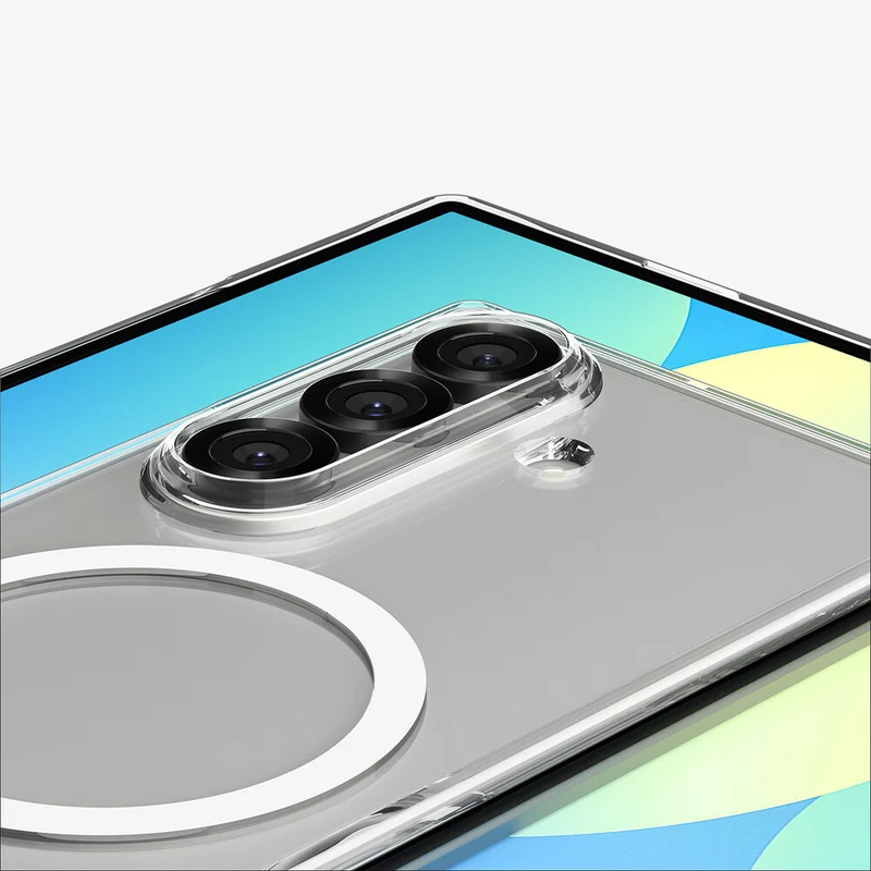 Spigen Samsung Galaxy Z Fold 7 Air Skin (MagFit) Case - Clear Case / White Ring