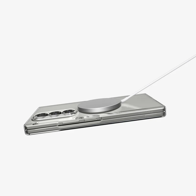 Spigen Samsung Galaxy Z Fold 7 Air Skin (MagFit) Case - Clear Case / White Ring