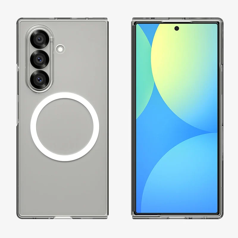 Spigen Samsung Galaxy Z Fold 7 Air Skin (MagFit) Case - Clear Case / White Ring