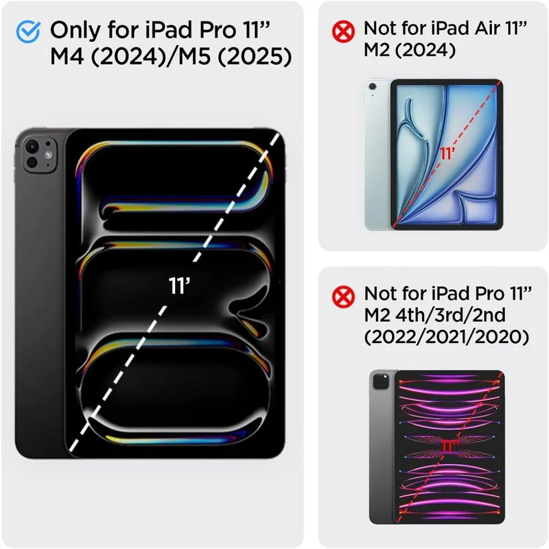 Spigen Apple iPad Pro 11 M5/M4 (2025/2024) EZ Fit GLAS.tR Slim 1PC Glass Screen Protector (Clear)