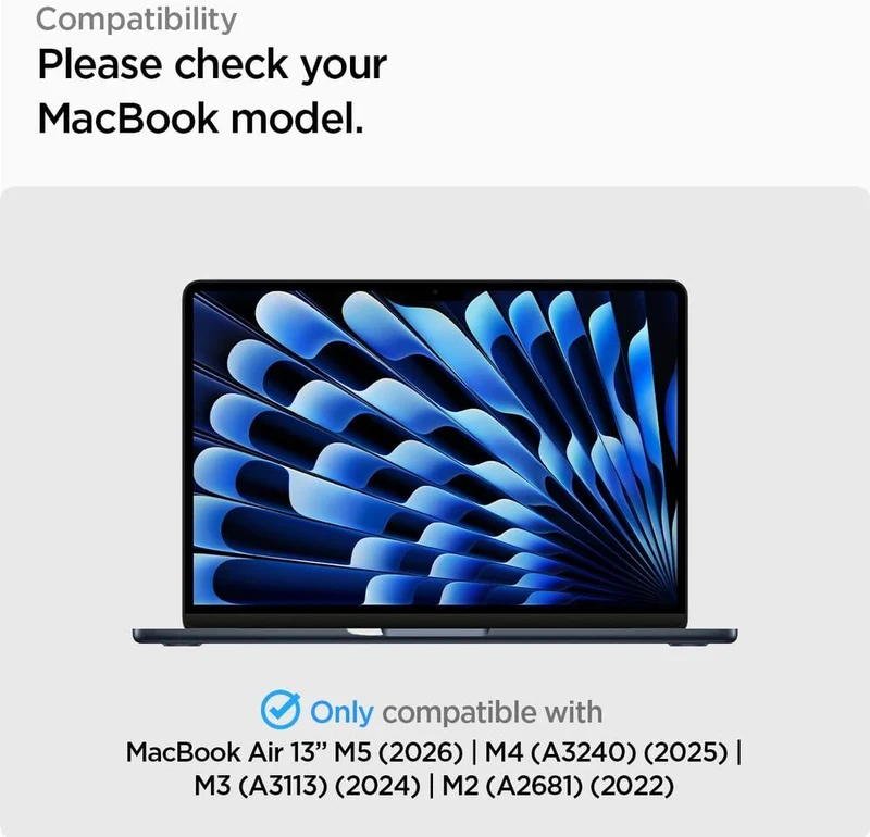 Spigen MacBook Air 13" 2026/2025/2024/2022 (M5/M4/M3/M2) Urban Fit Case (Black)
