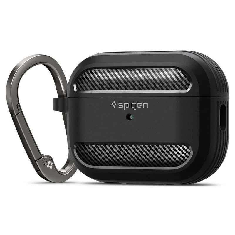 Spigen Apple AirPods Pro 2 Rugged Armor Headset and Earphone - Black