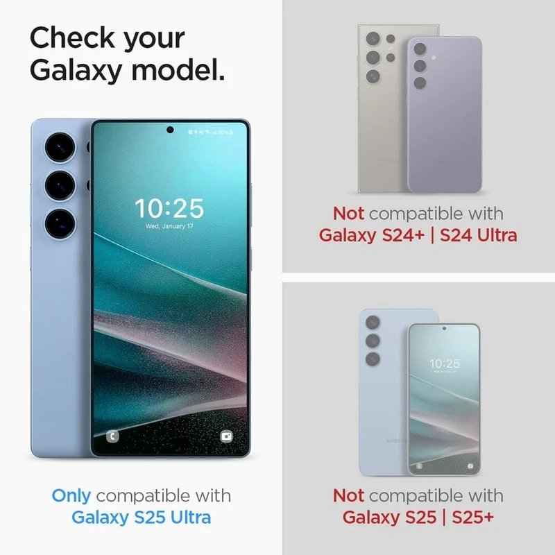 Spigen Samsung Galaxy S25 Ultra EZ Fit GLAS.tR Slim HD 2PCS Glass Screen Protector - Clear