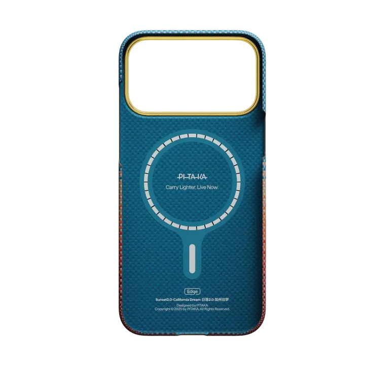 PITAKA Aramid Fibre Sunset2.0-California Dream 01 Edge Case for iPhone 17 Pro Max