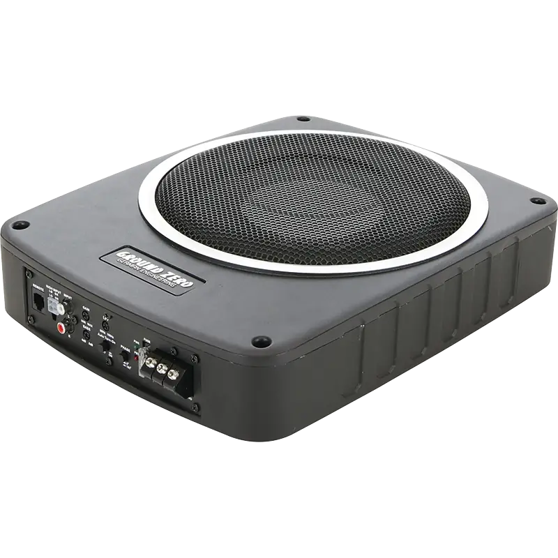 Caisson de Basses Actif Plat 8" – Subwoofer Sous Siège 180W avec Amplificateur Intégré