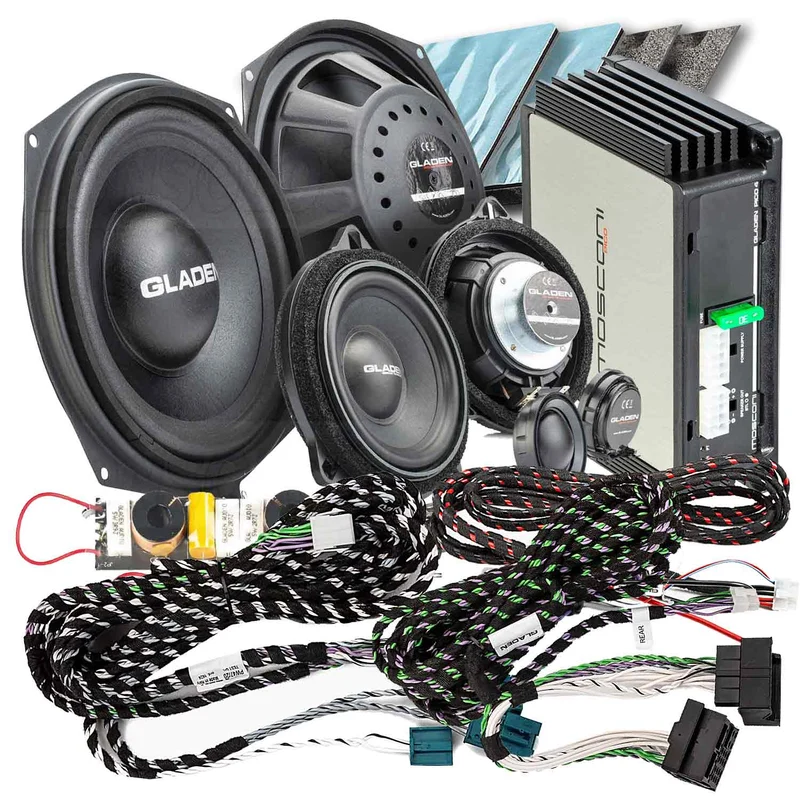 Gladen Mosconi SoundUp BMW Série F – Kit Audio Plug & Play DSP 4 Canaux pour Système Standard