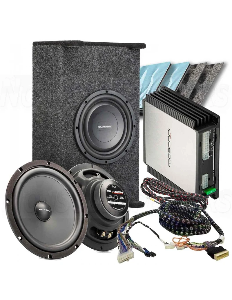 Gladen Mosconi SoundUp Tesla Model 3 SR / SR+ – Kit Audio Plug & Play DSP 8 Canaux avec Caisson de Basses