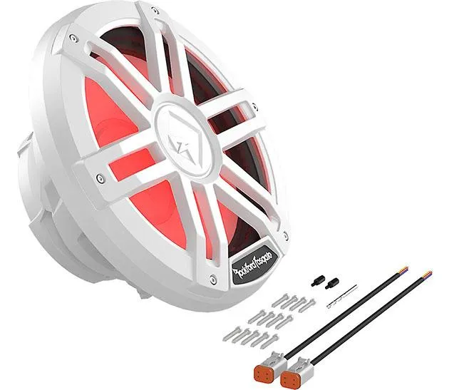 Rockford Fosgate M1D4-12 – Subwoofer Marine 30 cm (12") 300W RMS Double Bobine 4Ω Blanc