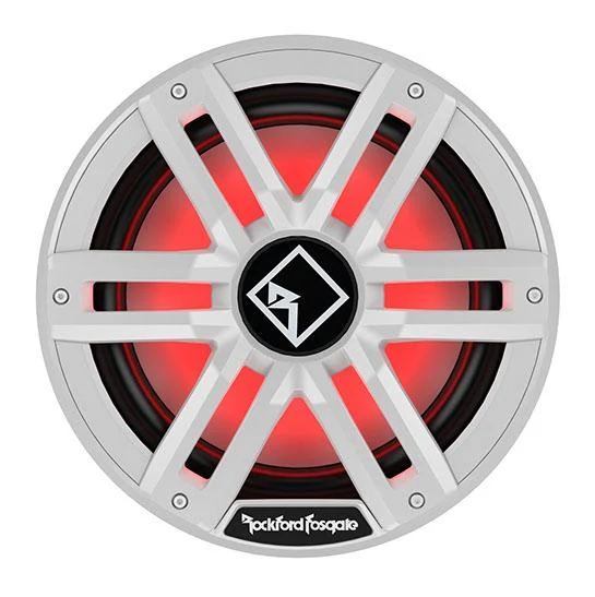 Rockford Fosgate M2D2-12S – Subwoofer Marine 30 cm (12") 400W RMS Double Bobine 2Ω Blanc