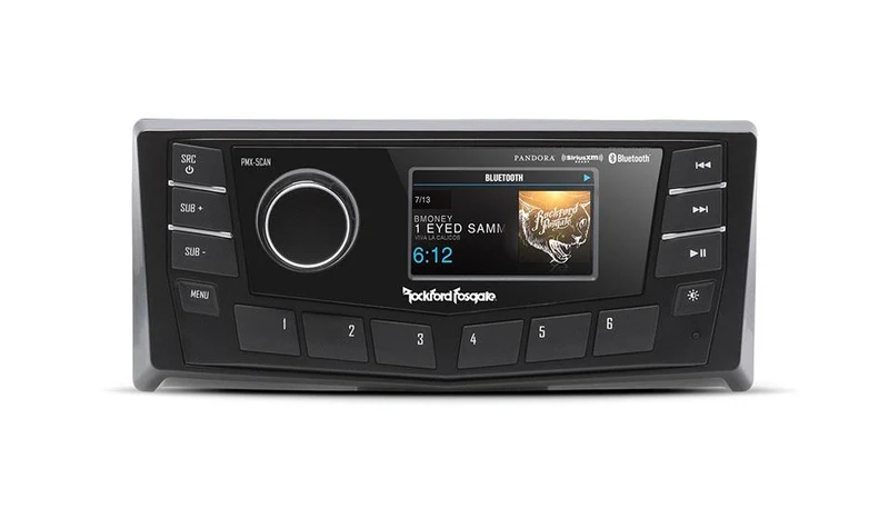 Rockford Fosgate PMX‑5CAN – Autoradio Marine Écran Couleur 3,5" Bluetooth USB AUX CAN Bus IPX6