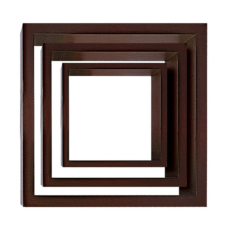Nexxt Cubbi Wood Wall Shelves, PackJava wood, 3 Pack