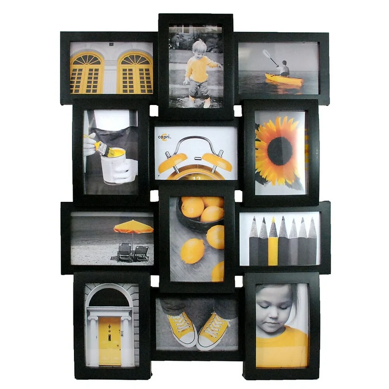 Nexxt Curve Picture Collage Wall Frame, 4" x 6", Black