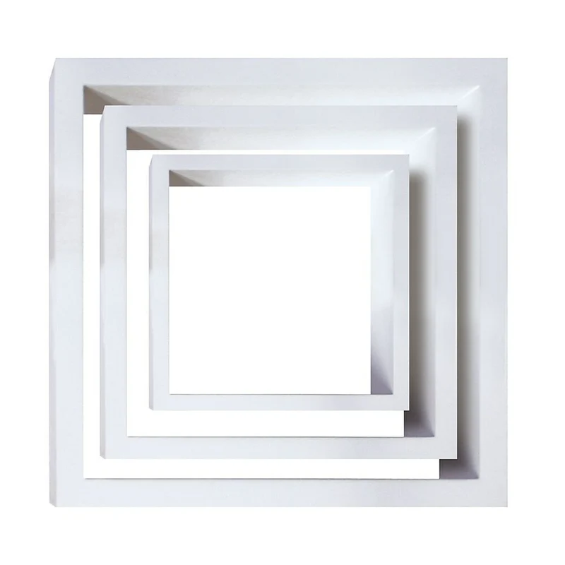 Nexxt Cubbi Wood Wall Shelves, PackWhite wood, 3 Pack
