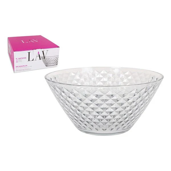Salad Bowl LAV ARTEMIS Crystal Transparent (2150 cc) (ø 22,6 x 10,6 cm)