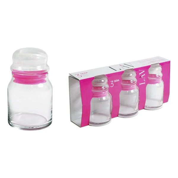 Glass Jar LAV Sera (3 uds) (290 ml)