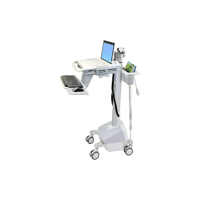 ErgotronMD – Chariot pour ordinateur portatif EMR Styleview alimenté de manière autonome, gris/blanc