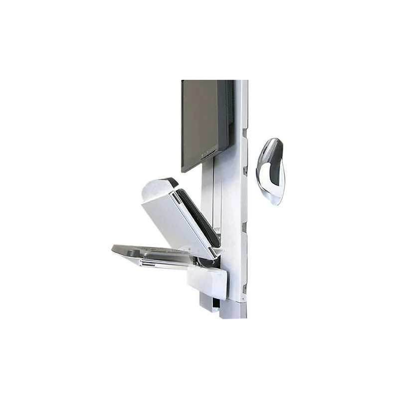 Ergotron Système autorétractable à ajustement vertical pour clavier, blanc