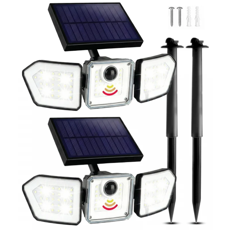 Bell+Howell Bionic Outdoor Solar Flood Lights with Motion Sensor - 2 Pack